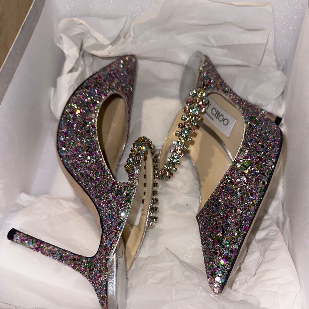 Jimmy choo multicolor glitter bing heels - Picture 8 of 11